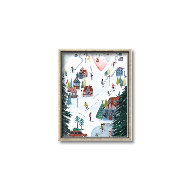 Picture of Winter Ski Resort _GroupedProduct_Rectangle_Portrait_Canvas_Framed_