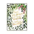 Picture of Holiday Wishes Wreath _GroupedProduct_Rectangle_Portrait_Canvas_Framed_
