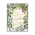 Picture of Holiday Wishes Wreath _GroupedProduct_Rectangle_Portrait_Canvas_Framed_