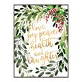 Picture of Holiday Wishes Wreath _GroupedProduct_Rectangle_Portrait_Canvas_Framed_