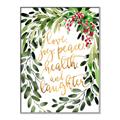 Picture of Holiday Wishes Wreath _GroupedProduct_Rectangle_Portrait_Canvas_Framed_