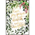 Picture of Holiday Wishes Wreath _GroupedProduct_Rectangle_Portrait_Canvas_Framed_