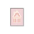 Picture of Pink Gingerbread House _GroupedProduct_Rectangle_Portrait_Canvas_Framed_