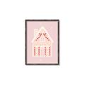 Picture of Pink Gingerbread House _GroupedProduct_Rectangle_Portrait_Canvas_Framed_