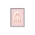 Picture of Pink Gingerbread House _GroupedProduct_Rectangle_Portrait_Canvas_Framed_
