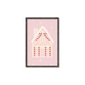 Picture of Pink Gingerbread House _GroupedProduct_Rectangle_Portrait_Canvas_Framed_