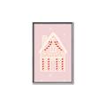 Picture of Pink Gingerbread House _GroupedProduct_Rectangle_Portrait_Canvas_Framed_