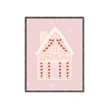 Picture of Pink Gingerbread House _GroupedProduct_Rectangle_Portrait_Canvas_Framed_