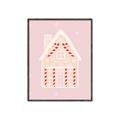 Picture of Pink Gingerbread House _GroupedProduct_Rectangle_Portrait_Canvas_Framed_