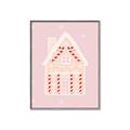 Picture of Pink Gingerbread House _GroupedProduct_Rectangle_Portrait_Canvas_Framed_