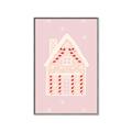 Picture of Pink Gingerbread House _GroupedProduct_Rectangle_Portrait_Canvas_Framed_