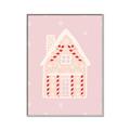 Picture of Pink Gingerbread House _GroupedProduct_Rectangle_Portrait_Canvas_Framed_