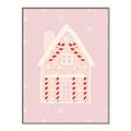Picture of Pink Gingerbread House _GroupedProduct_Rectangle_Portrait_Canvas_Framed_