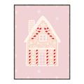 Picture of Pink Gingerbread House _GroupedProduct_Rectangle_Portrait_Canvas_Framed_