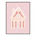 Picture of Pink Gingerbread House _GroupedProduct_Rectangle_Portrait_Canvas_Framed_