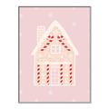 Picture of Pink Gingerbread House _GroupedProduct_Rectangle_Portrait_Canvas_Framed_