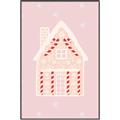 Picture of Pink Gingerbread House _GroupedProduct_Rectangle_Portrait_Canvas_Framed_
