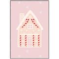 Picture of Pink Gingerbread House _GroupedProduct_Rectangle_Portrait_Canvas_Framed_