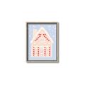 Picture of Blue Gingerbread House _GroupedProduct_Rectangle_Portrait_Canvas_Framed_