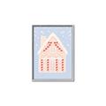 Picture of Blue Gingerbread House _GroupedProduct_Rectangle_Portrait_Canvas_Framed_