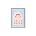 Picture of Blue Gingerbread House _GroupedProduct_Rectangle_Portrait_Canvas_Framed_