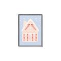 Picture of Blue Gingerbread House _GroupedProduct_Rectangle_Portrait_Canvas_Framed_