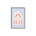 Picture of Blue Gingerbread House _GroupedProduct_Rectangle_Portrait_Canvas_Framed_