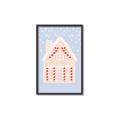Picture of Blue Gingerbread House _GroupedProduct_Rectangle_Portrait_Canvas_Framed_