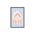 Picture of Blue Gingerbread House _GroupedProduct_Rectangle_Portrait_Canvas_Framed_