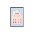 Picture of Blue Gingerbread House _GroupedProduct_Rectangle_Portrait_Canvas_Framed_