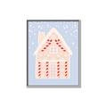 Picture of Blue Gingerbread House _GroupedProduct_Rectangle_Portrait_Canvas_Framed_