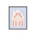 Picture of Blue Gingerbread House _GroupedProduct_Rectangle_Portrait_Canvas_Framed_