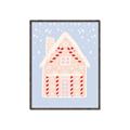 Picture of Blue Gingerbread House _GroupedProduct_Rectangle_Portrait_Canvas_Framed_