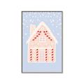 Picture of Blue Gingerbread House _GroupedProduct_Rectangle_Portrait_Canvas_Framed_