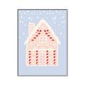 Picture of Blue Gingerbread House _GroupedProduct_Rectangle_Portrait_Canvas_Framed_