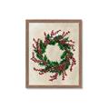 Picture of Holly Wreath _GroupedProduct_Rectangle_Portrait_Framed_Matted_