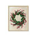 Picture of Holly Wreath _GroupedProduct_Rectangle_Portrait_Framed_Matted_