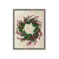 Picture of Holly Wreath _GroupedProduct_Rectangle_Portrait_Framed_Matted_