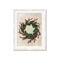Picture of Holly Wreath _GroupedProduct_Rectangle_Portrait_Framed_Matted_