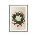 Picture of Holly Wreath _GroupedProduct_Rectangle_Portrait_Framed_Matted_