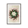 Picture of Holly Wreath _GroupedProduct_Rectangle_Portrait_Framed_Matted_