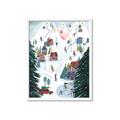 Picture of Winter Ski Resort _GroupedProduct_Rectangle_Portrait_Framed_Matted_