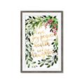 Picture of Holiday Wishes Wreath _GroupedProduct_Rectangle_Portrait_Framed_Matted_