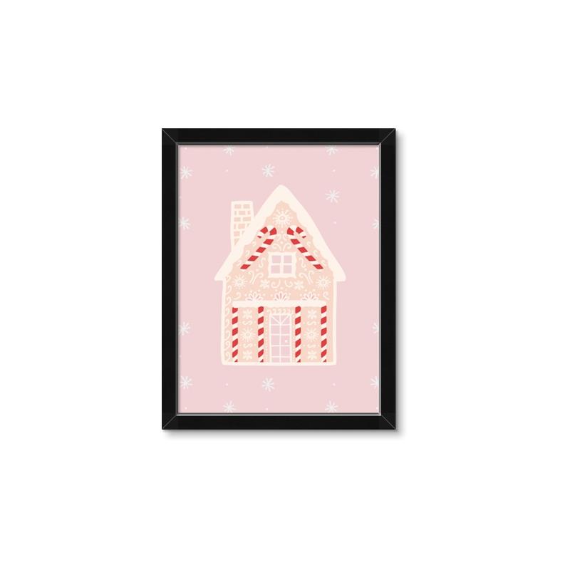Picture of Pink Gingerbread House _GroupedProduct_Rectangle_Portrait_Framed_Matted_