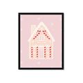Picture of Pink Gingerbread House _GroupedProduct_Rectangle_Portrait_Framed_Matted_