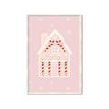 Picture of Pink Gingerbread House _GroupedProduct_Rectangle_Portrait_Framed_Matted_