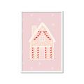 Picture of Pink Gingerbread House _GroupedProduct_Rectangle_Portrait_Framed_Matted_