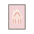 Picture of Pink Gingerbread House _GroupedProduct_Rectangle_Portrait_Framed_Matted_