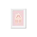 Picture of Pink Gingerbread House _GroupedProduct_Rectangle_Portrait_Framed_Matted_