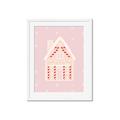 Picture of Pink Gingerbread House _GroupedProduct_Rectangle_Portrait_Framed_Matted_